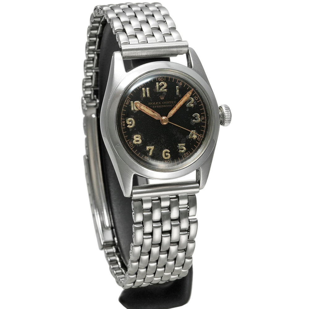 ROLEX オイスタースピードキング ブラックミラーダイヤル 1945年頃製造 Ref.4220 アンティーク品 商品画像4